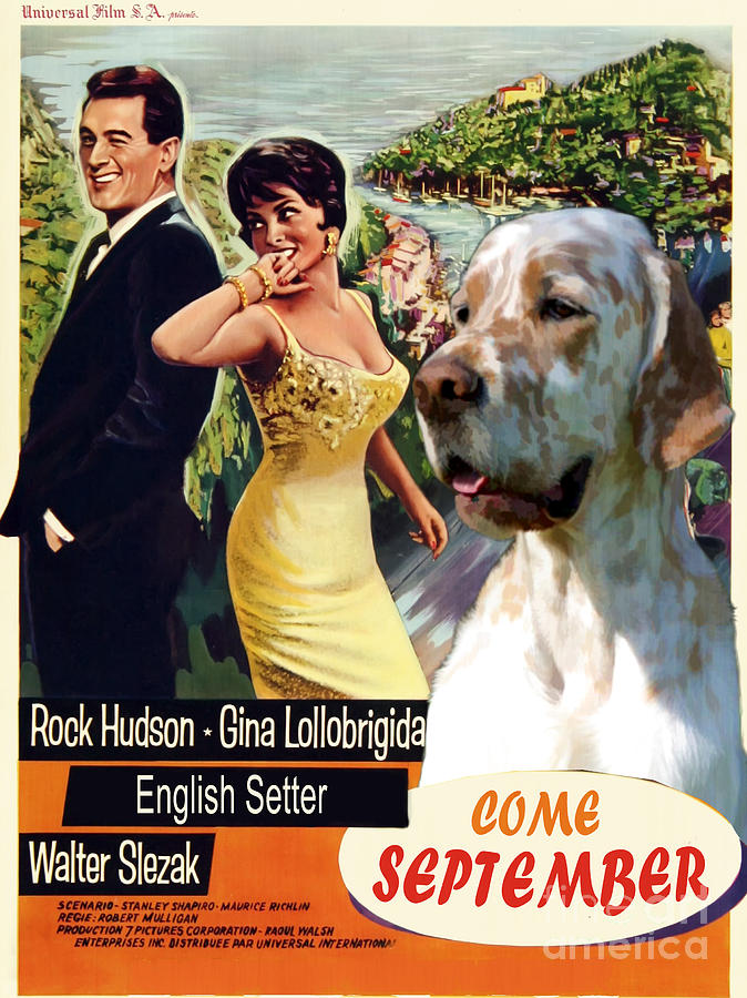 English Setter Art Canvas Print - Come September Movie Poster Painting by Sandra Sij