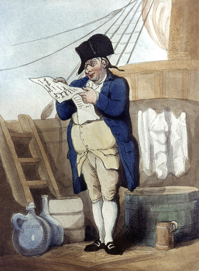 English Ships Pursar, 1799 Painting by Granger