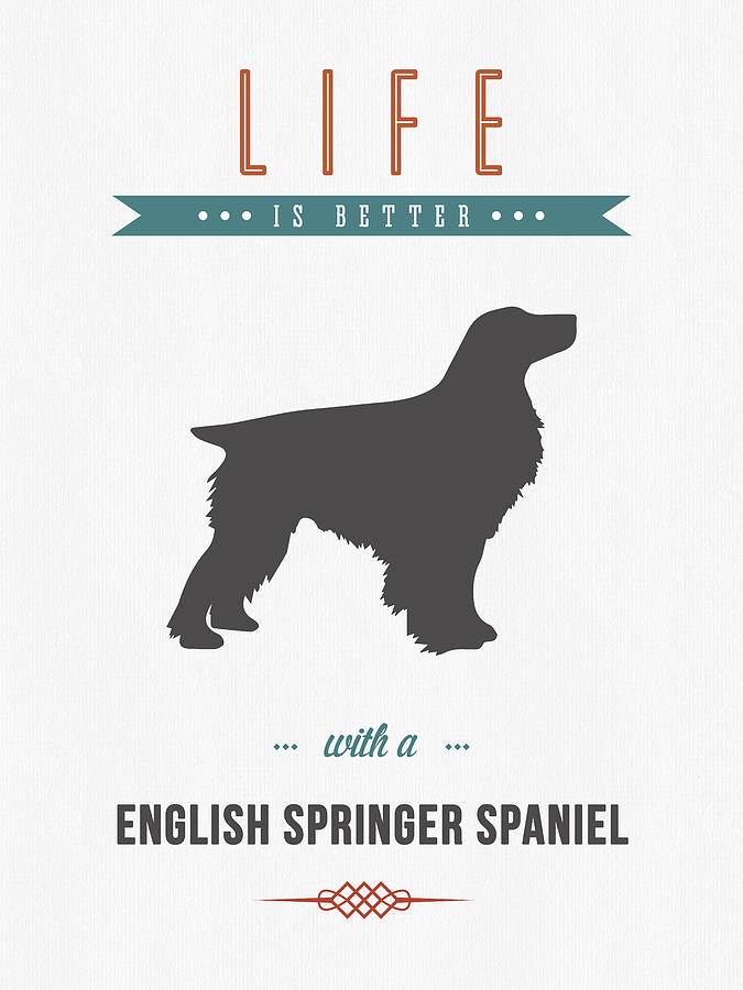 Dog Digital Art - English Springer Spaniel 01 by Aged Pixel