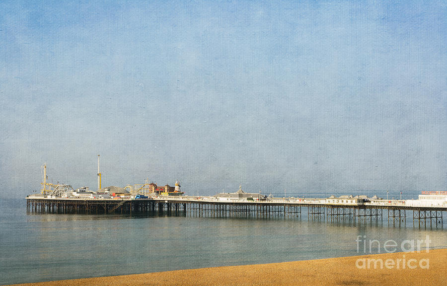 Architecture Photograph - English Victorian Seaside Pier - textured by David Hill