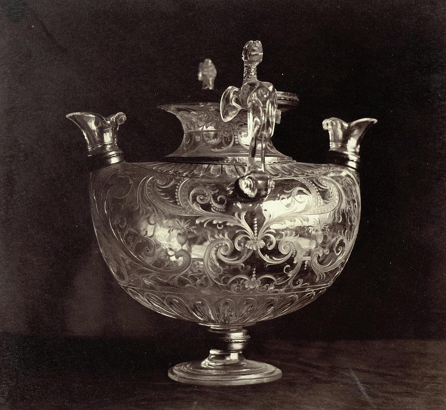 Louvre Drawing - Engraved Crystal Jug From The Louvre, Charles Thurston by Artokoloro