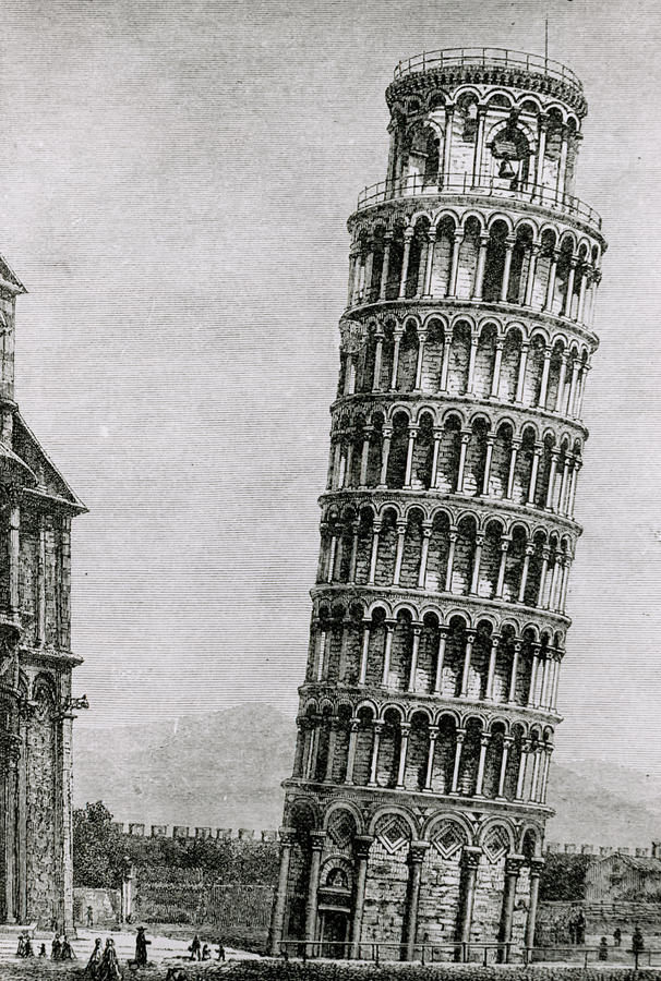 Engraving Of The Leaning Tower Of Pisa Photograph by Science Photo Library