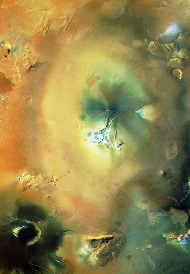 Enhanced Natural Col. Image Of Ios Volcano Photograph by Credit; Us Geological Survey/nasa/science Photo Library