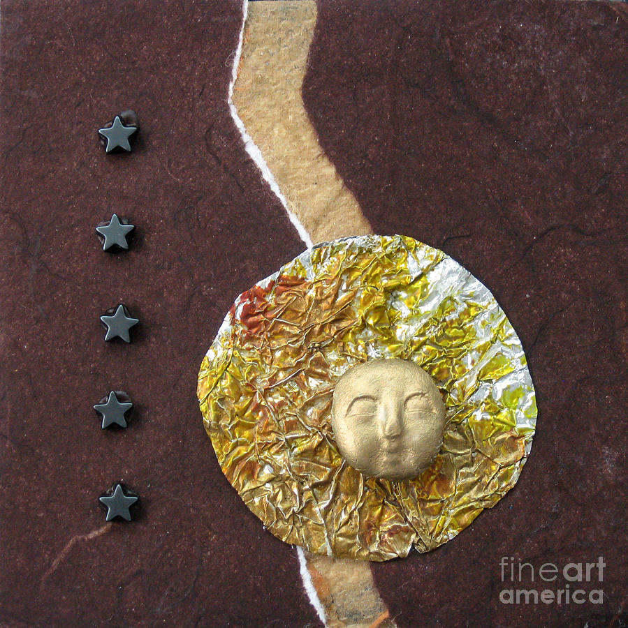 Enigmatic Moon Mixed Media by Ellen Miffitt