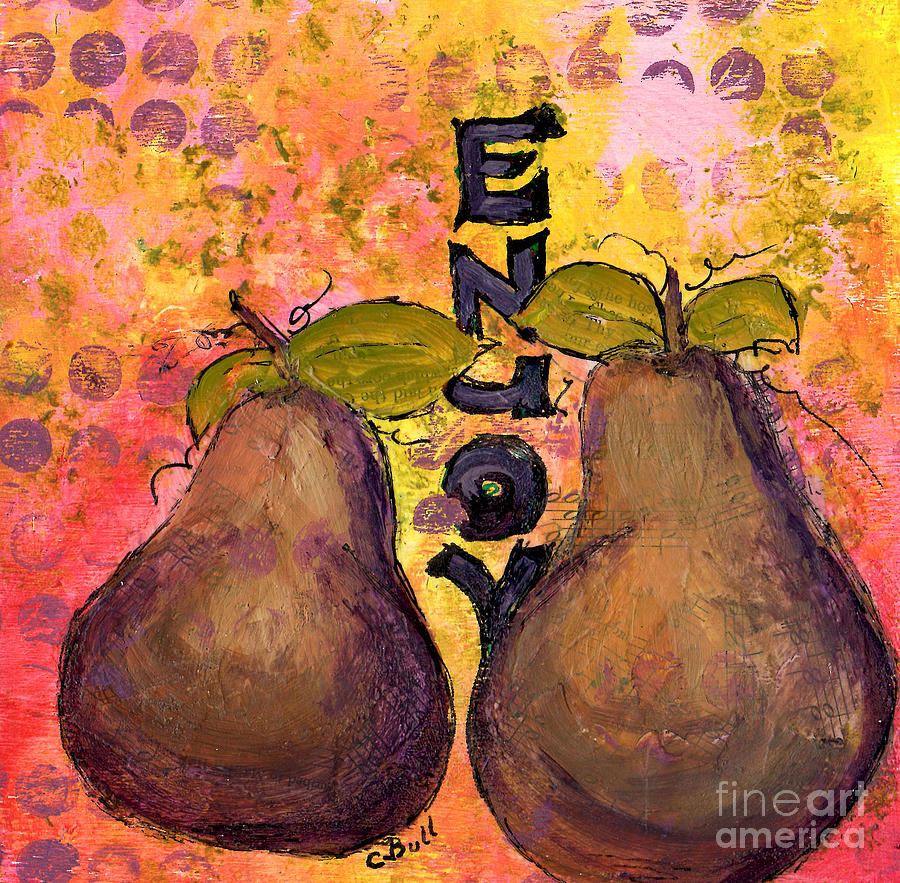 Enjoy Pears Painting by Claire Bull
