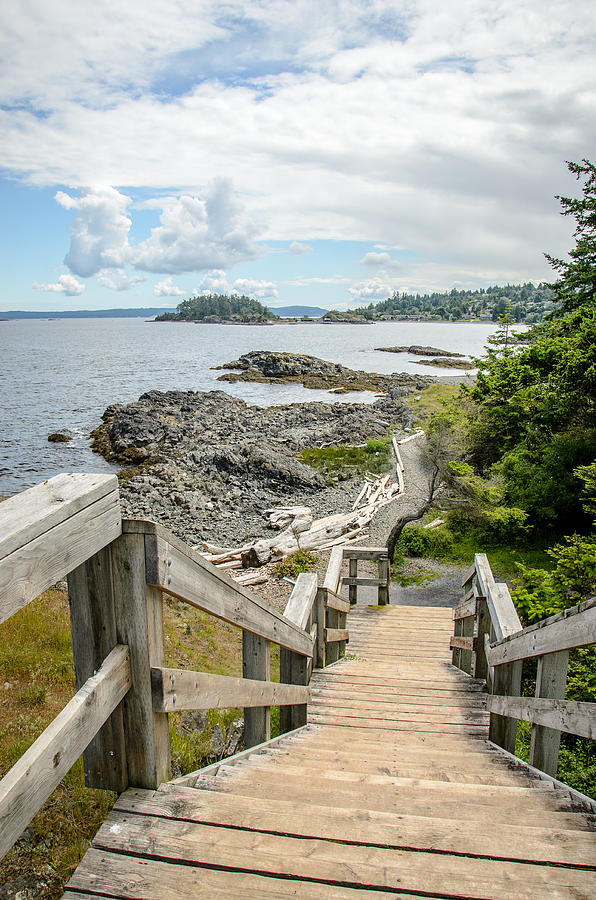 Stairway View Neck Point Nanaimo Photograph by Roxy Hurtubise