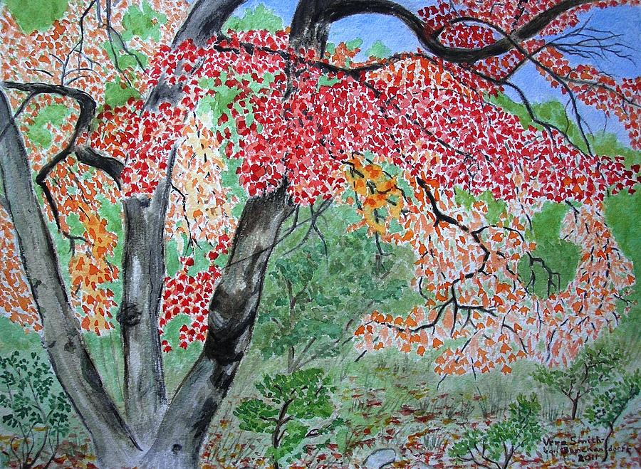 Enjoying Lost Maples Painting by Vera Smith