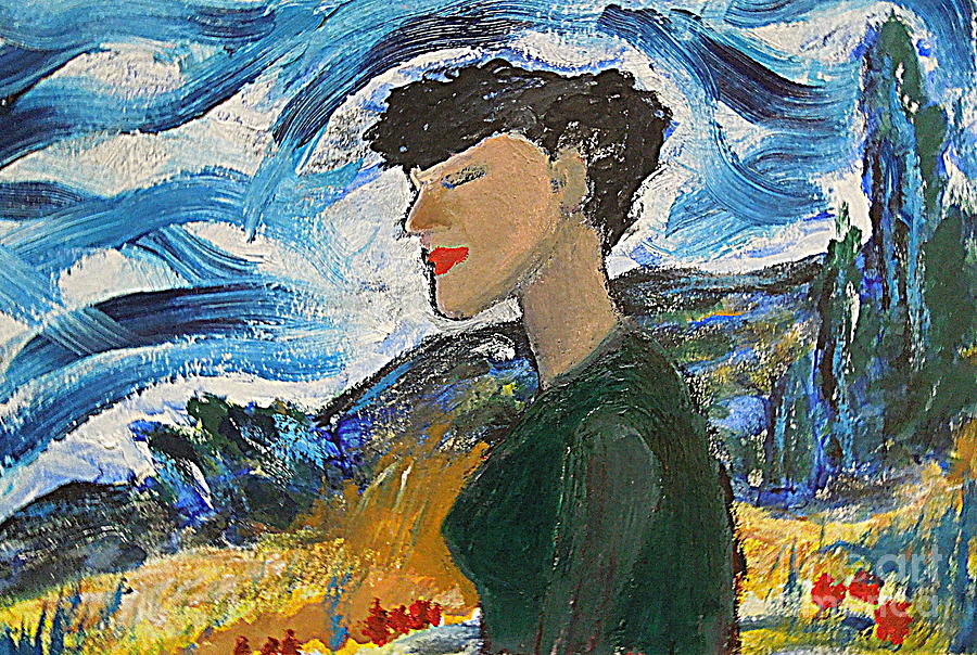 Enjoying van Goghs Music 1 Painting by Richard W Linford
