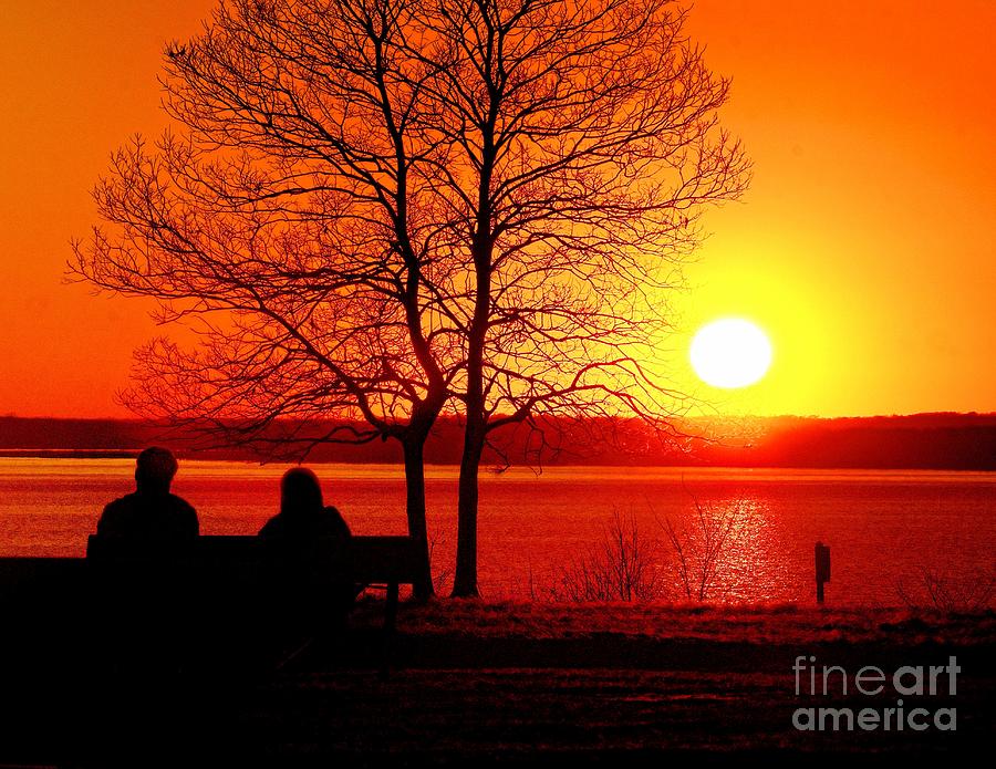 Sunset Photograph - Enjoying the Sunset by Nick Zelinsky Jr