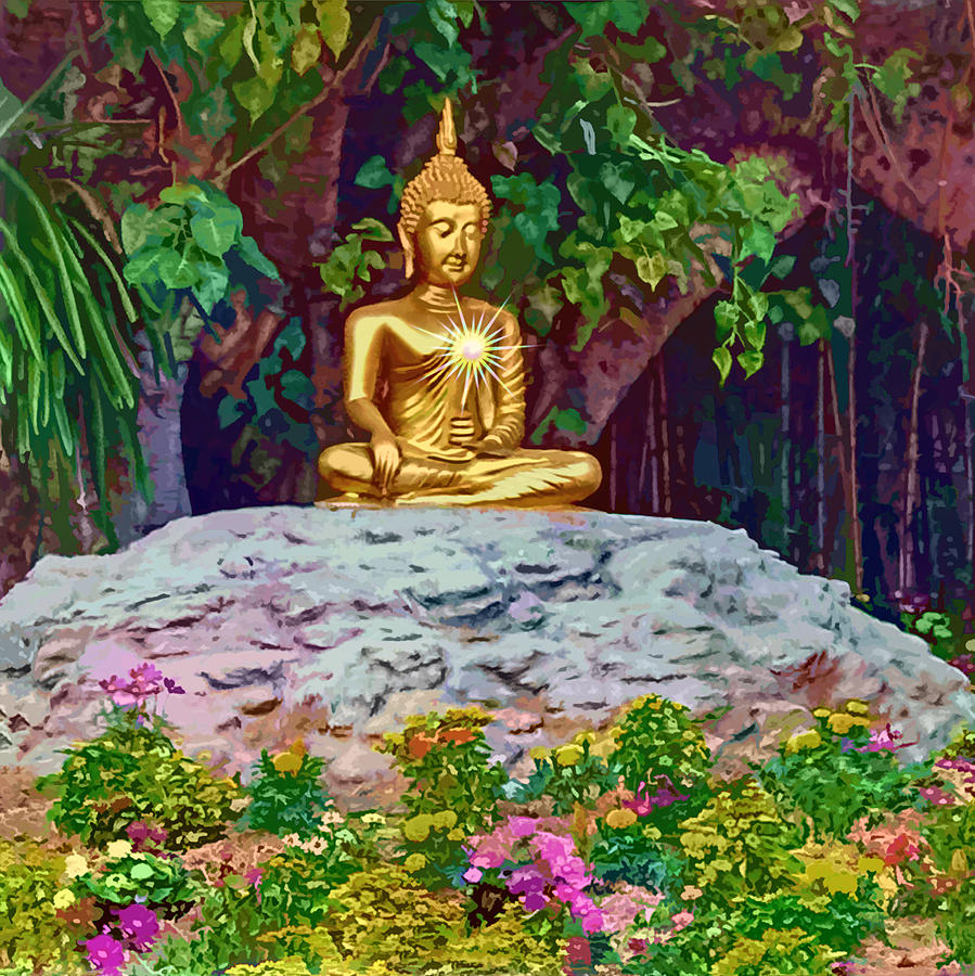 Enlightened Buddha Digital Art by Donna Proctor