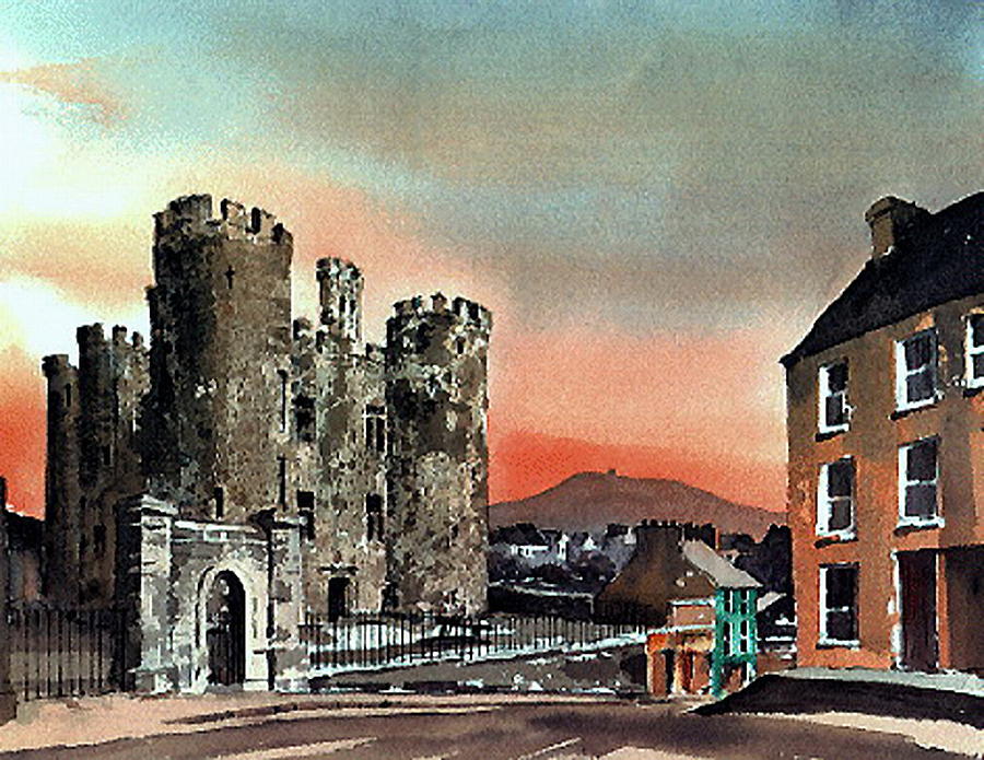Enniscorthy Castle Wexford Painting by Val Byrne