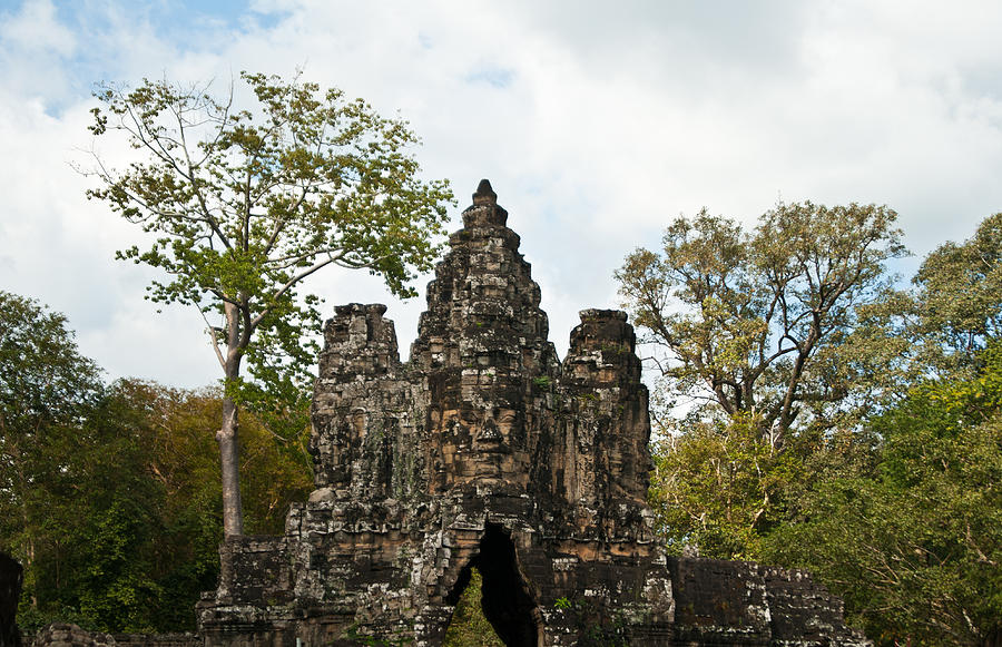 Enreance Structure Angkor Thom Photograph by James Gay