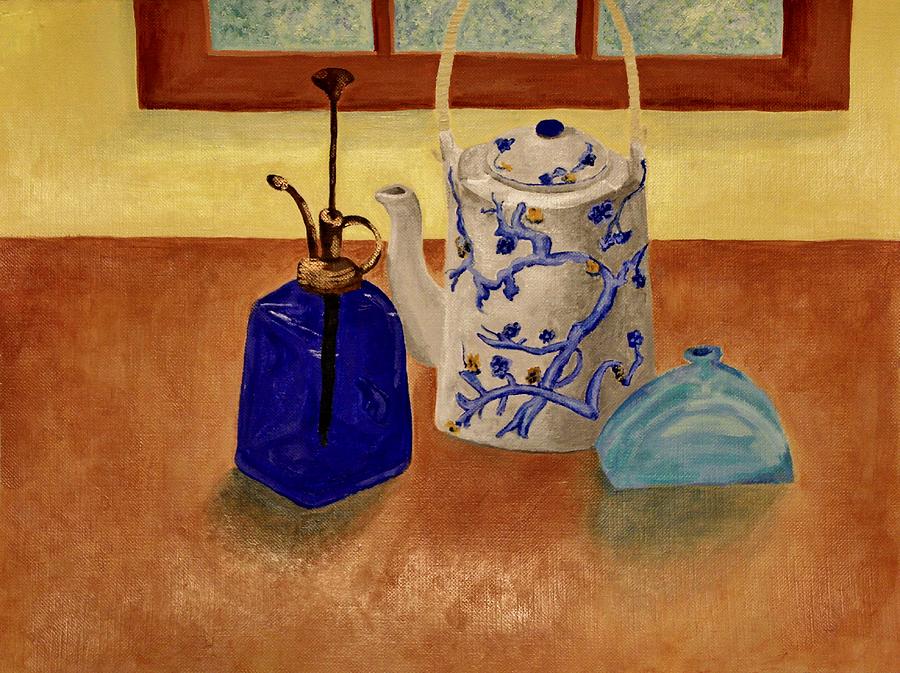 Ensemble in Blue Painting by Elizabeth Sullivan
