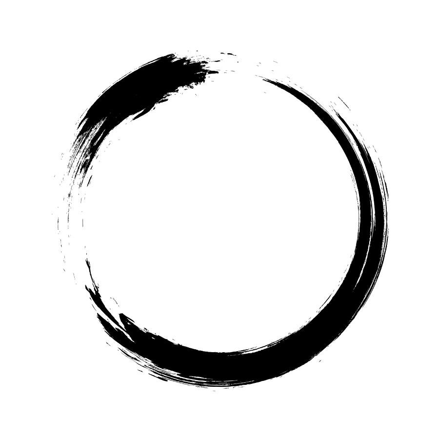 Enso – Circular brush stroke (Japanese zen circle calligraphy n°1) Drawing by Thoth_Adan