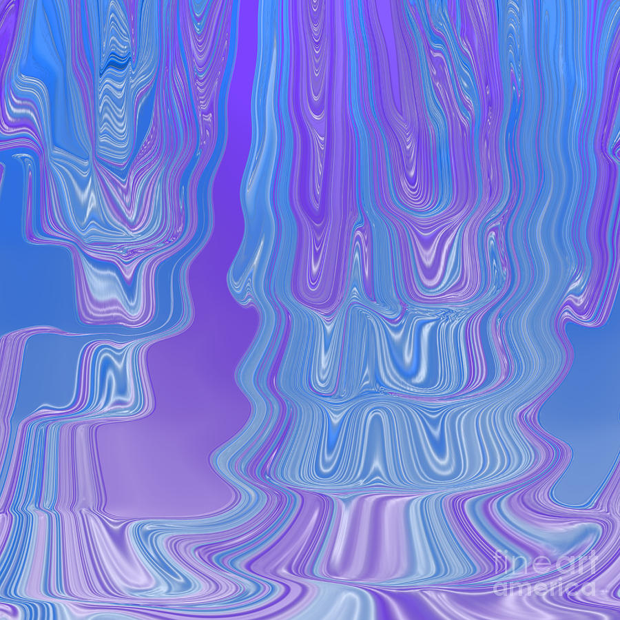 Enter The Flow Abstract Art In Purple And Blue Digital Art