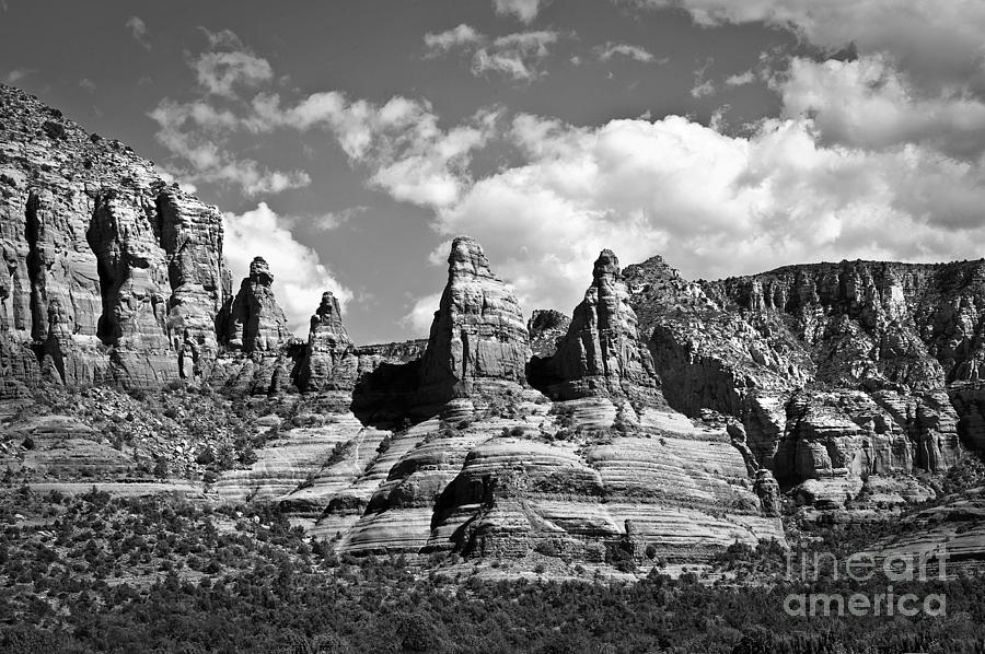 Entering Sedona in Black and White Photograph by Lee Craig