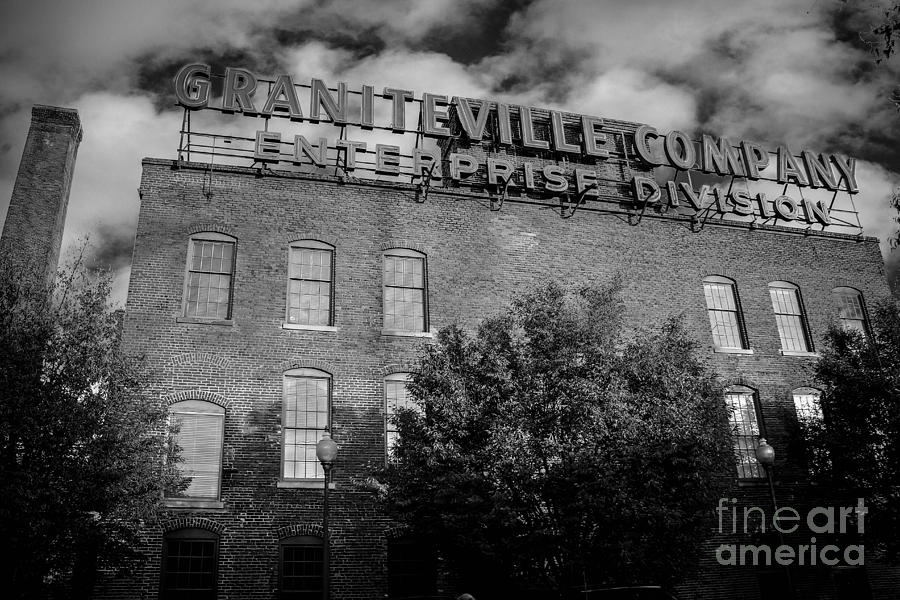 Black And White Photograph - Enterprise Mill by Tammy Chesney
