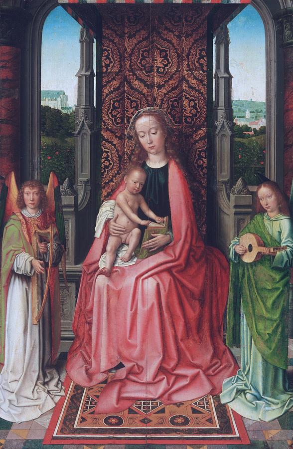 Enthroned Virgin and Child Painting by Gerard David - Fine Art America