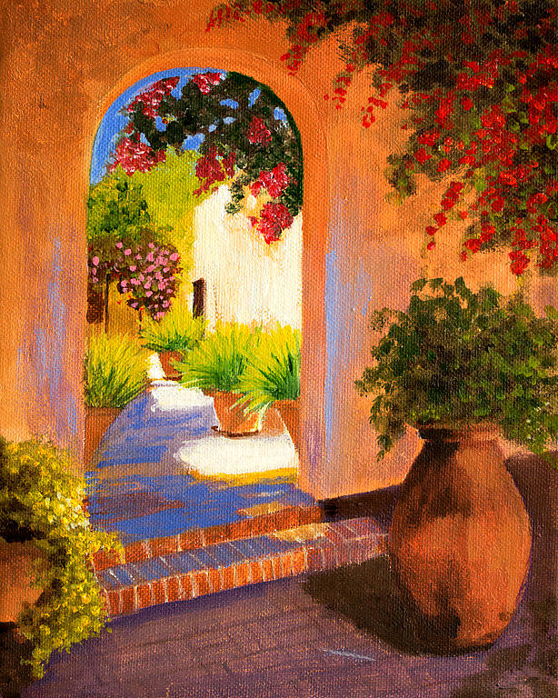 Entrada De Villa Painting by Judi Hendricks