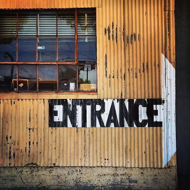 Sign Photograph - Entrance by Tom Parrette