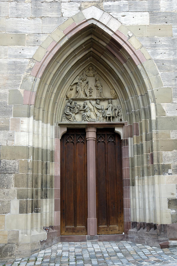 Entrance door church Photograph by Matthias Hauser