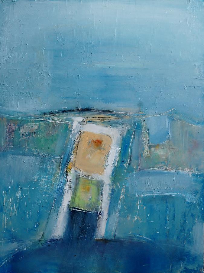 Abstract Painting - Entrance into an Enclosed Blue Space by Jean Cormier