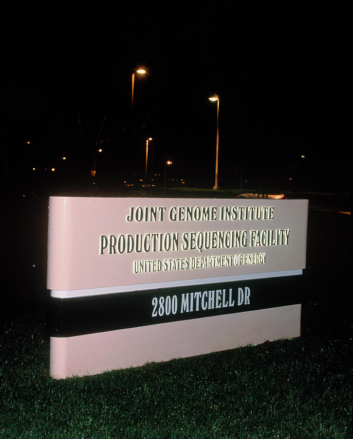 Entrance Sign To The Joint Genome Institute Photograph by David Parker/science Photo Library