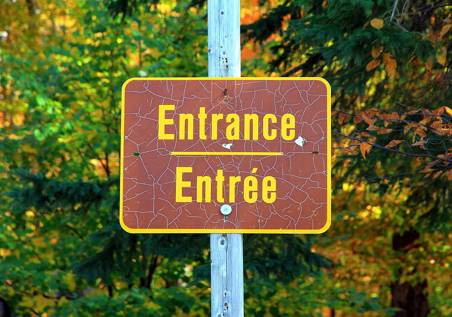 Entrance Sign Photograph by Valentino Visentini