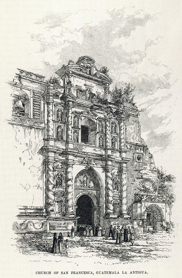 Entrance To The Church Of San Drawing by Mary Evans Picture Library ...