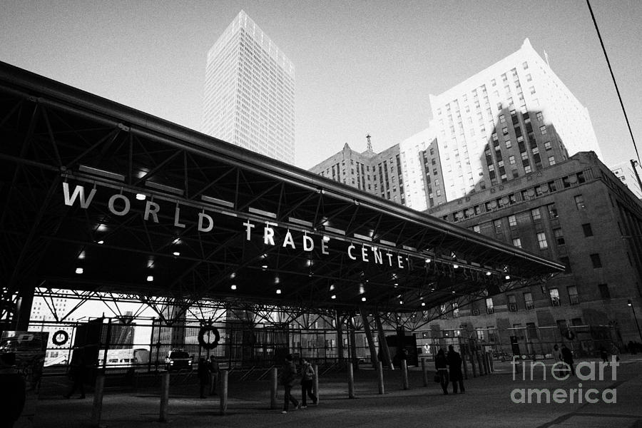 Winter Photograph - Entrance To The Rebuilt Path Train Station Ground Zero World Trade Center Site New York City by Joe Fox