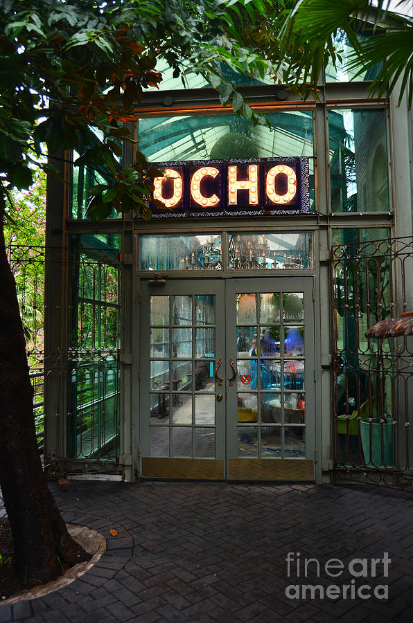 Entrance to Trendy OCHO Restaurant in San Antonio Texas  Photograph by Shawn OBrien