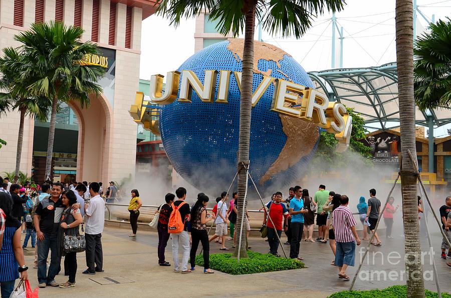 Entrance to Universal Studios Theme Park Sentosa island Singapore Photograph by Imran Ahmed