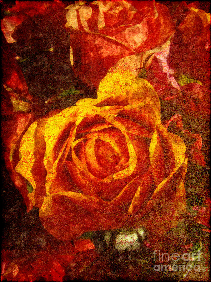 Flowers Still Life Digital Art - Entrer Dans Mon Coeur by Lianne Schneider