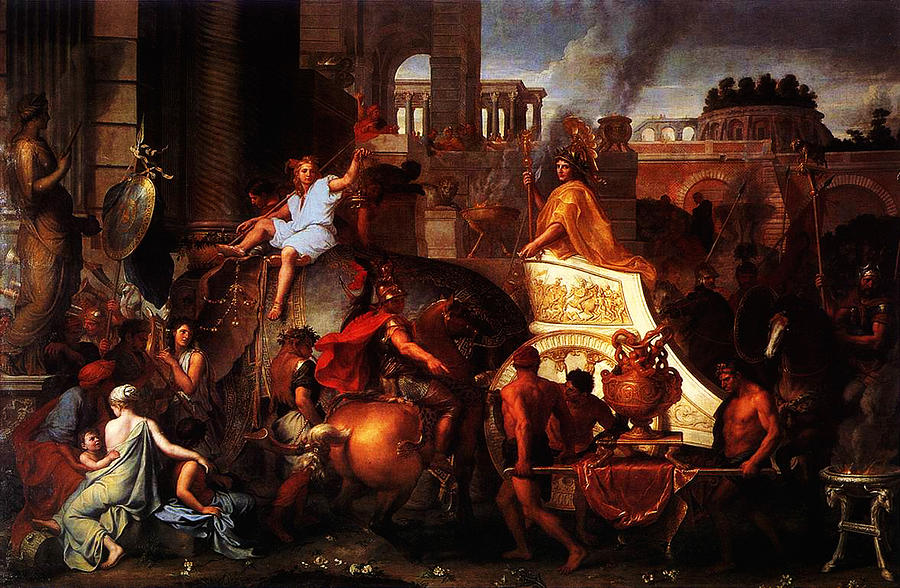 Entry Of Alexander Into Babylon Painting By Motionage Designs