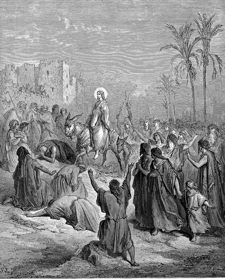 Entry Of Jesus Into Jerusalem Painting