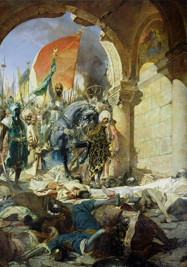 Byzantine Painting - Entry of the Turks of Mohammed II into Constantinople by Benjamin Constant