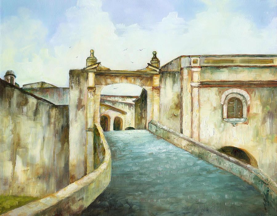 Architecture Painting - Entry to San Cristobal by Monica Linville