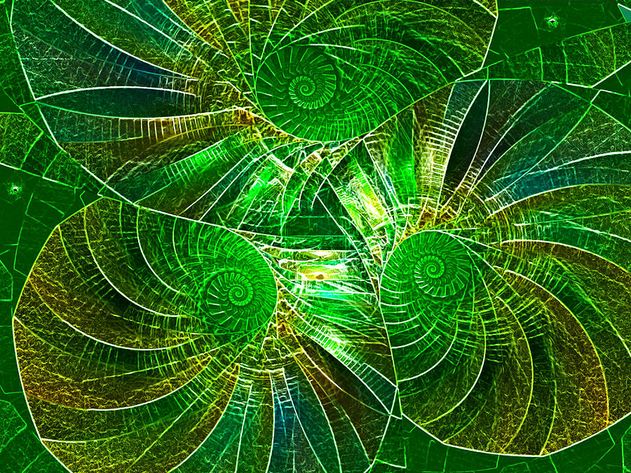 Abstract Digital Art - Entwined by Janet Russell