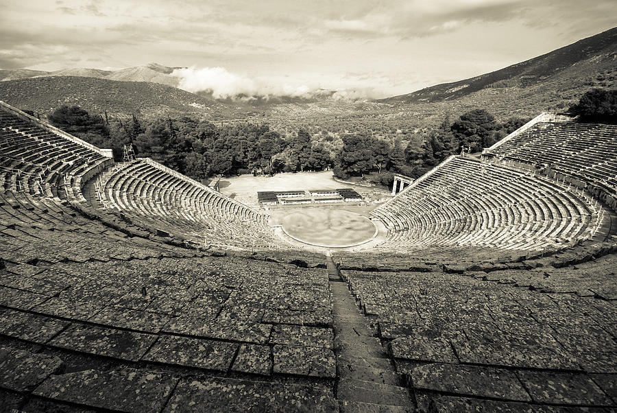 Epidavros Theatre Photograph by David Waldo - Fine Art America