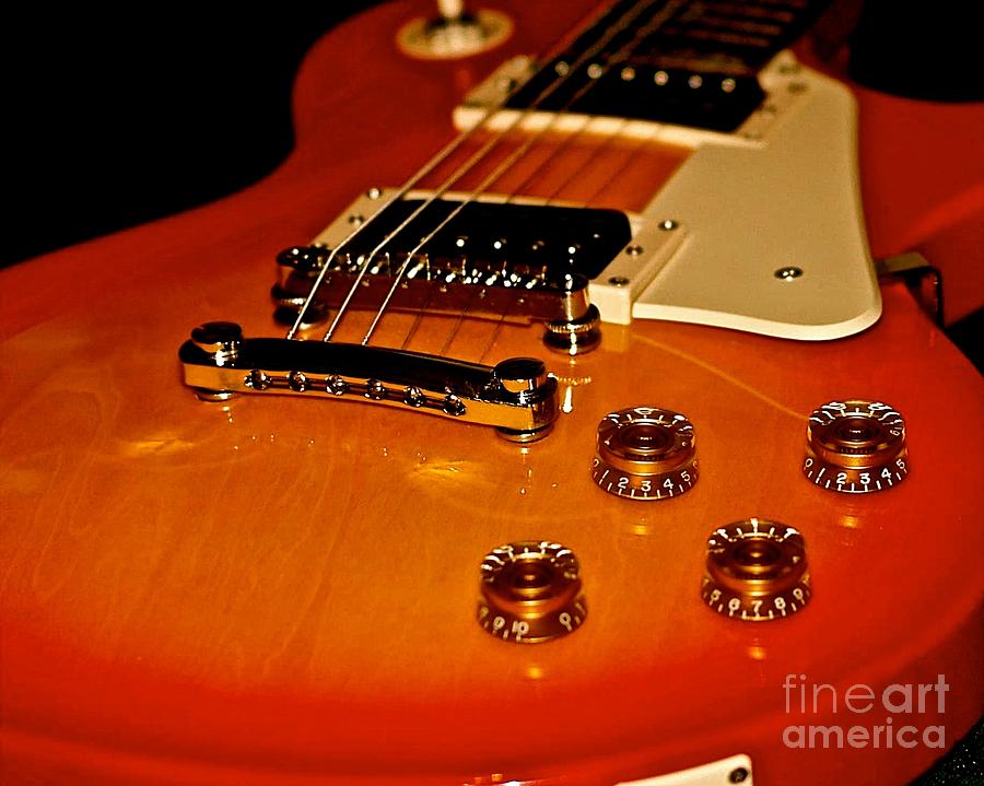 Electic Guitar Photograph - Epiphone Les Paul 100 by Lisa  Telquist