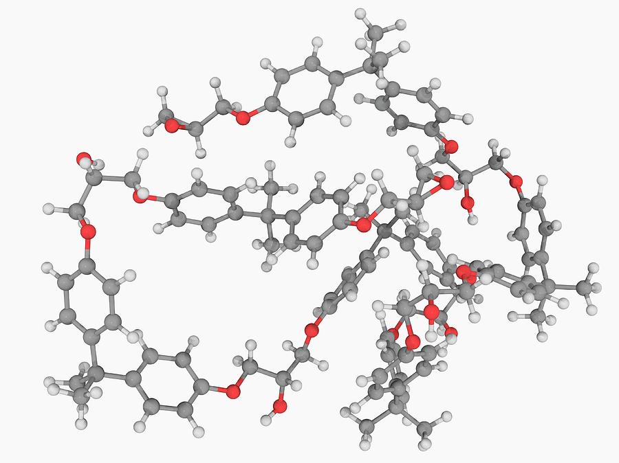 Illustration Photograph - Epoxy Resin Molecule by Laguna Design/science Photo Library