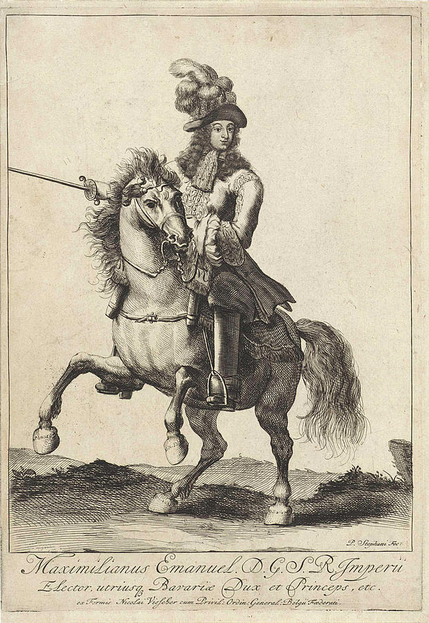 Equestrian Portrait Of Maximilian II Emanuel Drawing by Artokoloro ...