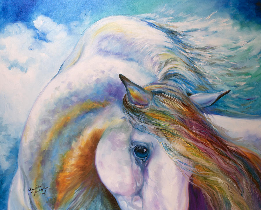 Equine Angel Painting by Marcia Baldwin