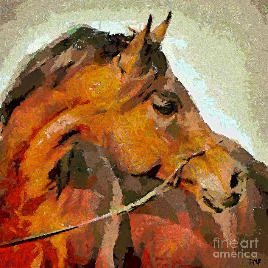 Equine Painting by Dragica  Micki Fortuna