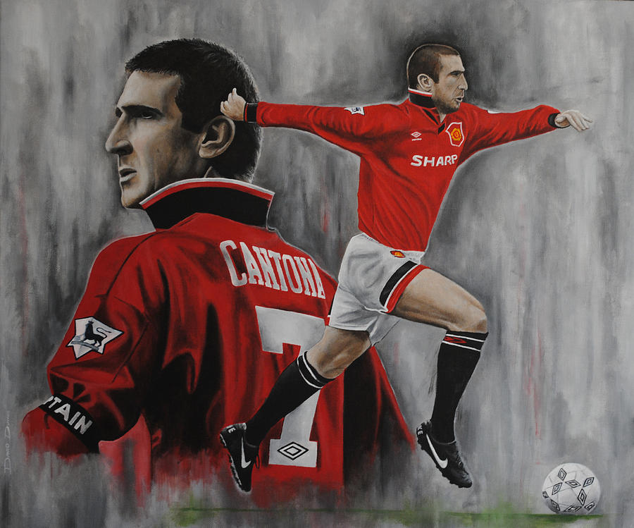 Eric Cantona Painting by David Dunne