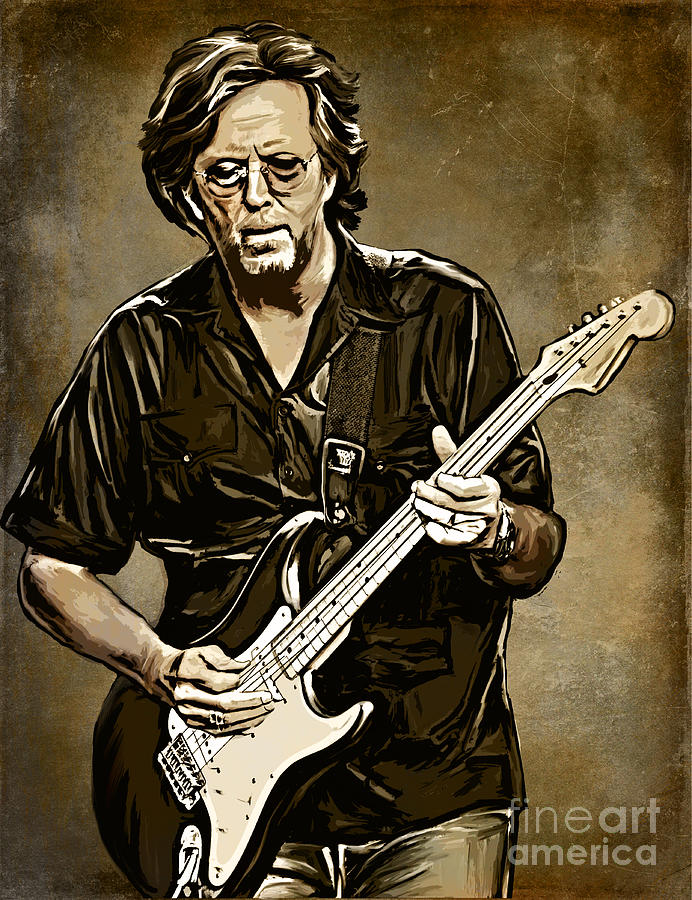 Abstract Painting - Eric Clapton by Andrzej Szczerski