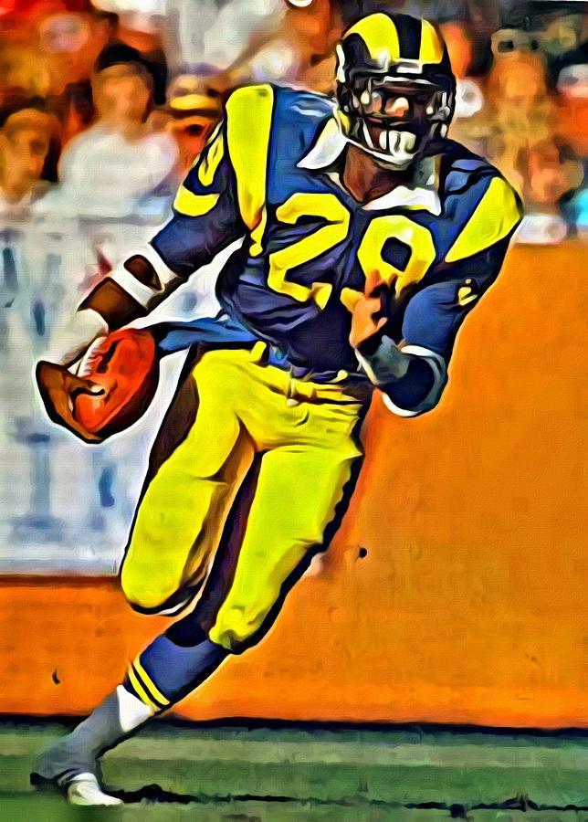 Eric Dickerson Painting by Florian Rodarte