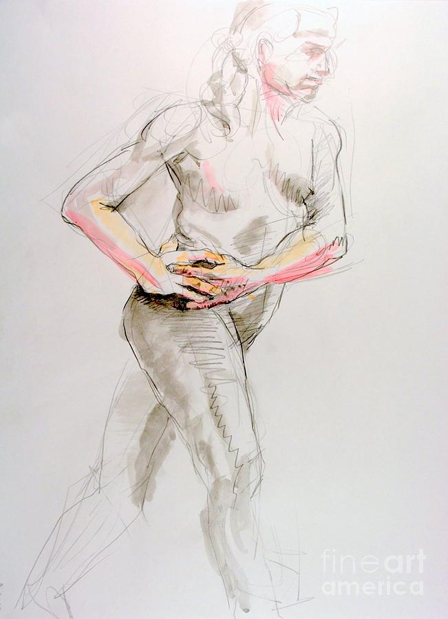 Nude Drawing - Erich by Andy Gordon
