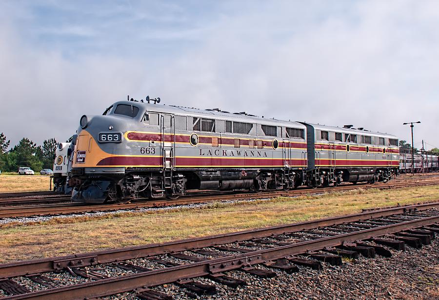 Erie Lackawanna F3 AB - Streamliners At Spencer Photograph by John Black