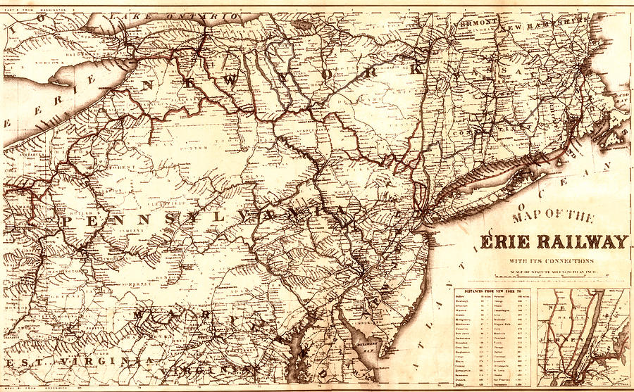 Transportation Photograph - Erie Railway 1869 by Mountain Dreams